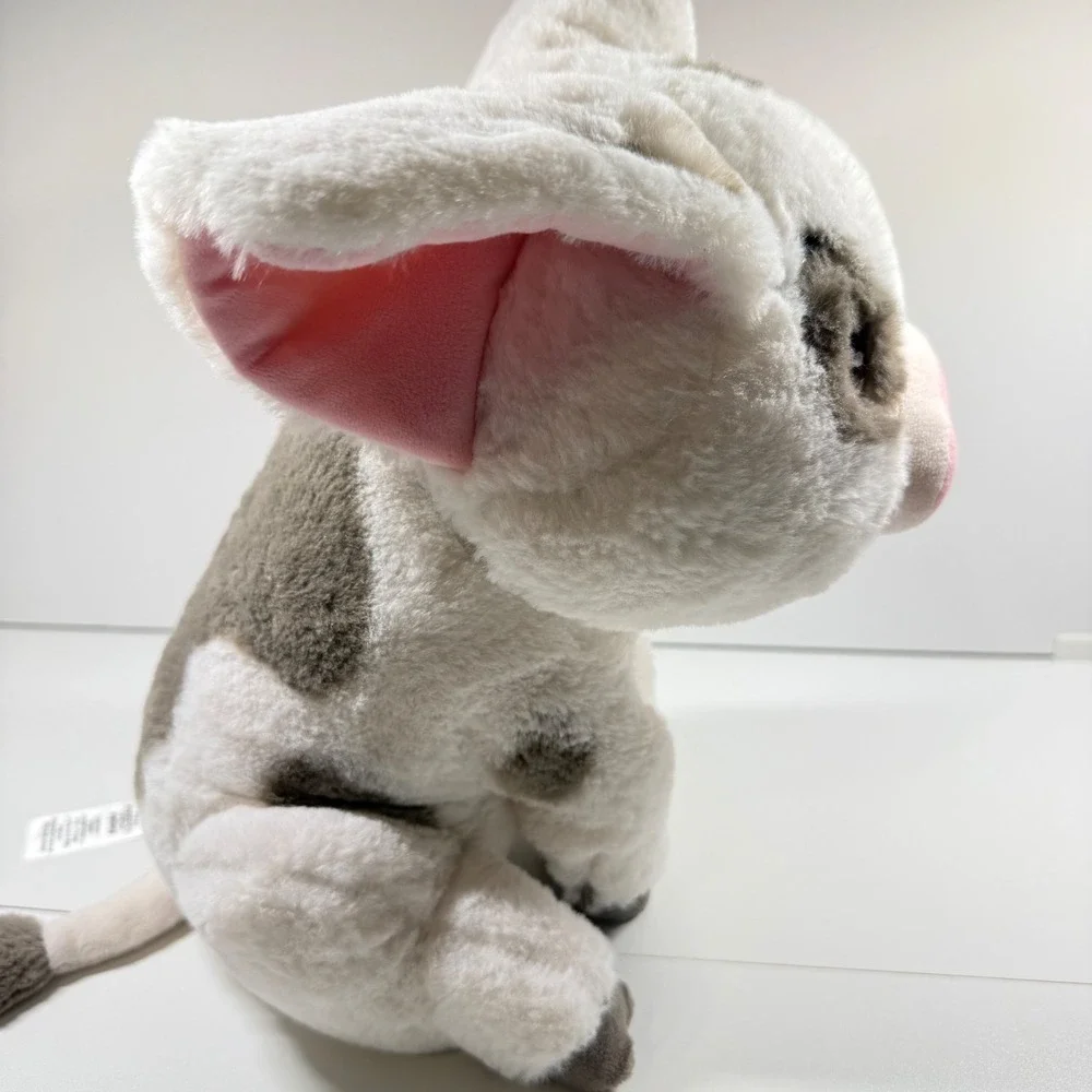MOANA Disney Store Pua Pig Plush White Grey Spotted 12 Inch Stuffed Animal Toy